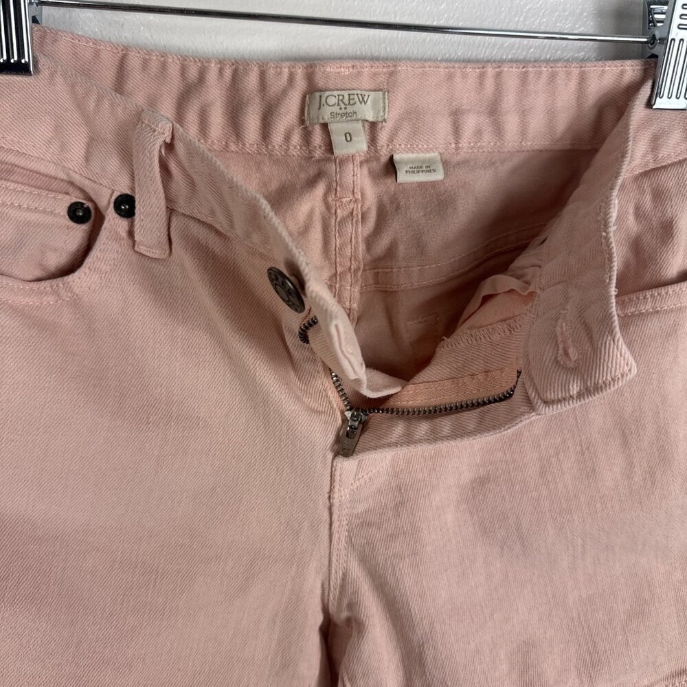 J.Crew Women's 0 Stretch Denim Shorts Pink Inseam 4" - Picture 6 of 11